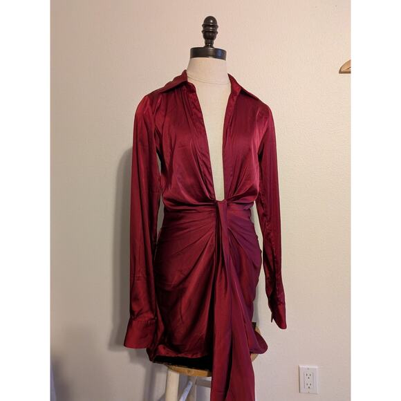 Fashion Nova Scandalous Babe Mini Dress - Wine size XS - Picture 2 of 9